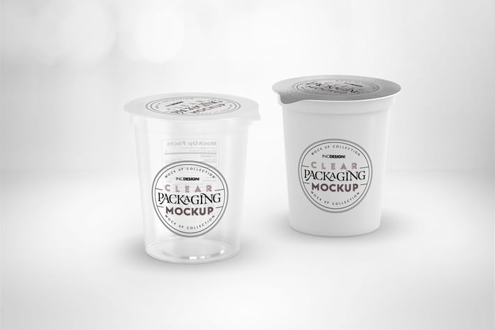 Clear Film Sealed Cup Packaging Mockup