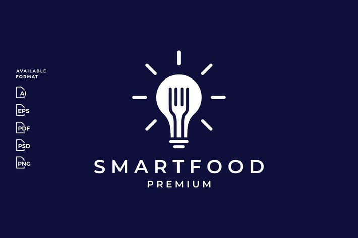 Smart Food Bulb Fork Logo