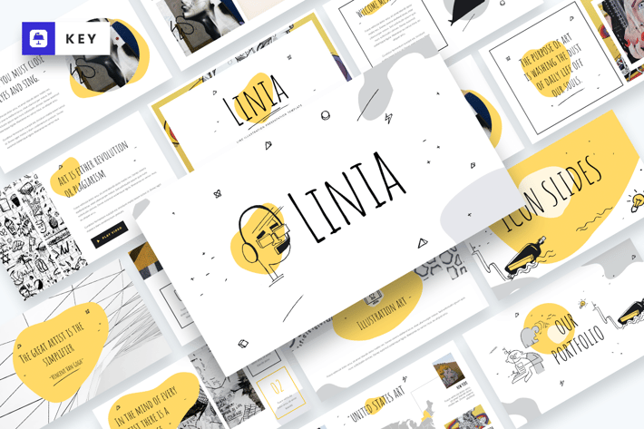 LINIA - Line Illustration Keynote Template