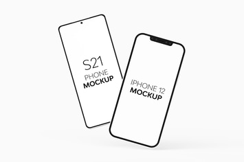S21 Phone & iPhone 12 Mockup Set