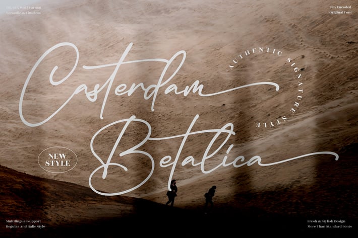 Casterdam Belatica Signature Font