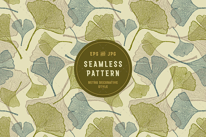 Seamless Ginkgo Pattern