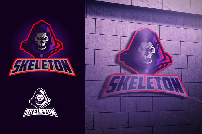 Skull Knight Mascot Esports Logo