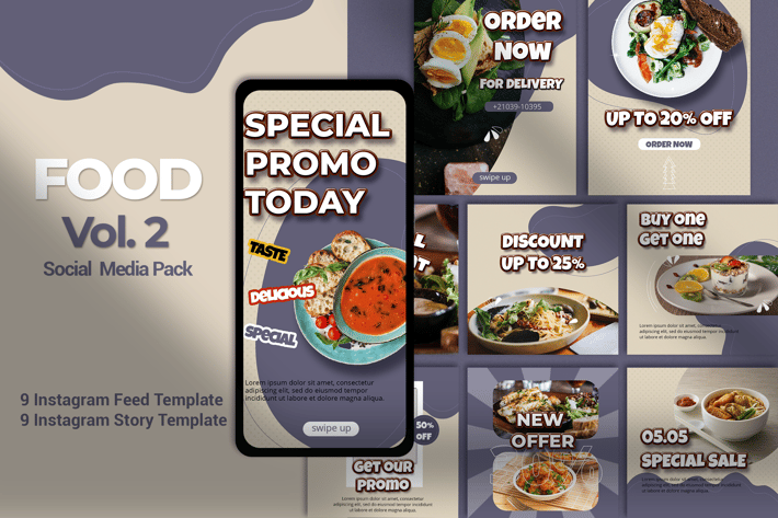 FOOD Vol.2 Instagram Template