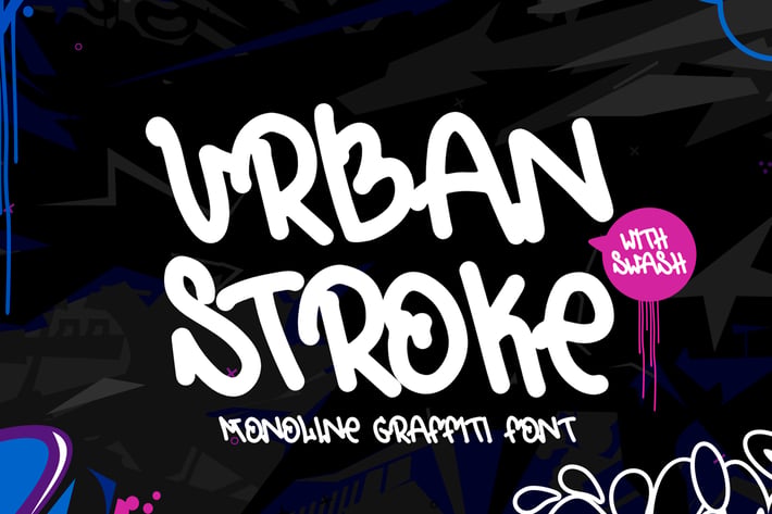 Urban Stroke - Monoline Graffiti Font