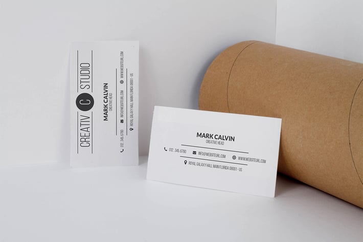 Clean Business Card Mock Up