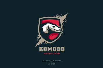 Komodo Sports and E-sports Style Logo