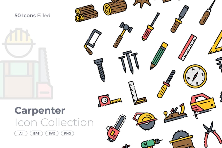 Carpenter Filled Icon
