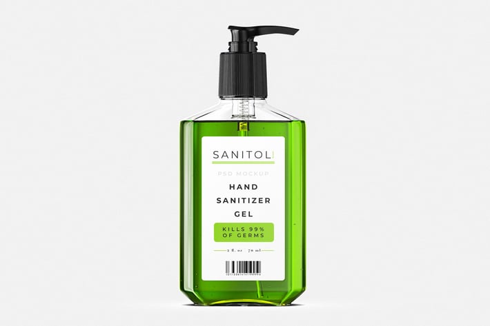 Hand Sanitizer Mockup Template