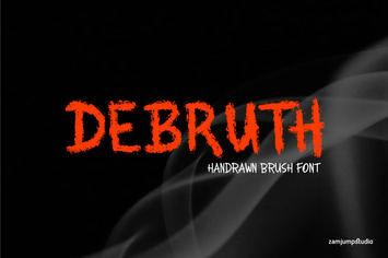 Debruth - Handrawn Rough BrushTypeface