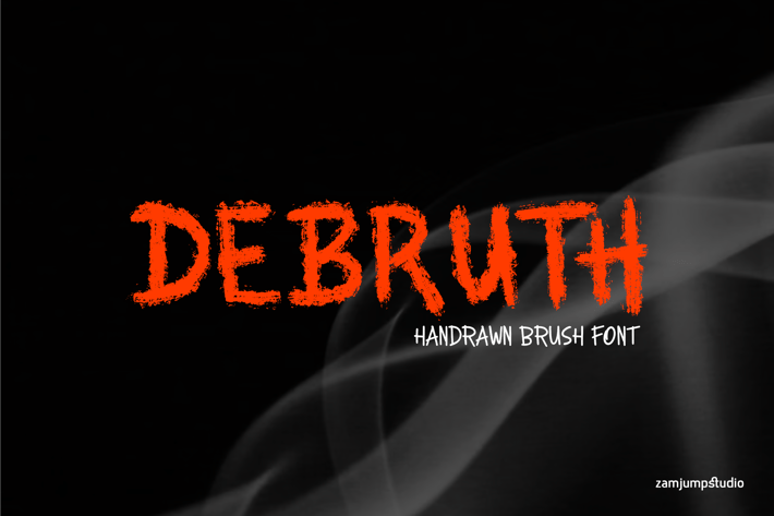 Debruth - Handrawn Rough BrushTypeface