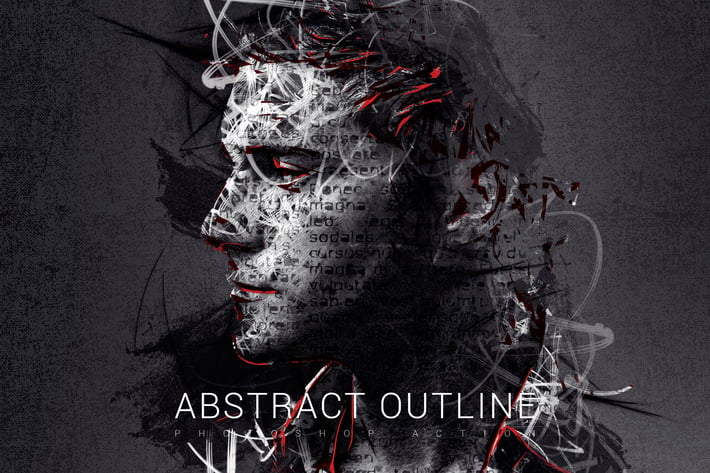 Abstract Outline Photoshop Action