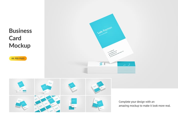 Portrait Business Card Mockup