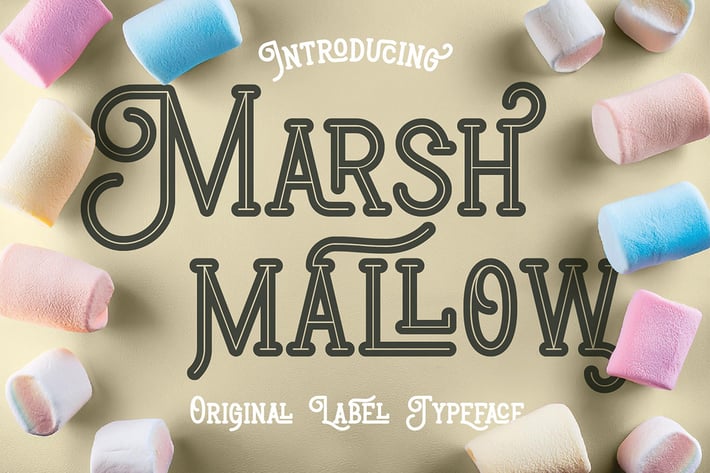 Marshmallow Retro Label Font