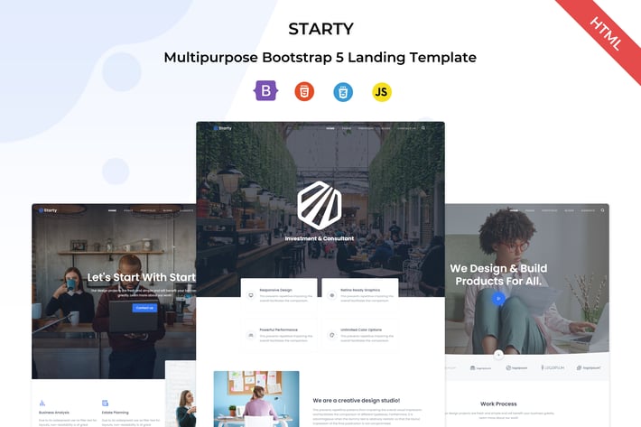 Starty - Multipurpose Bootstrap 5 Landing Template