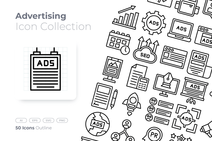 Advertising Outline Icon