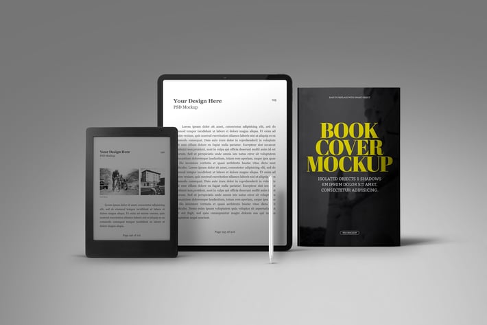 E-Book Reader Mockup Tablet Pro 12.9"
