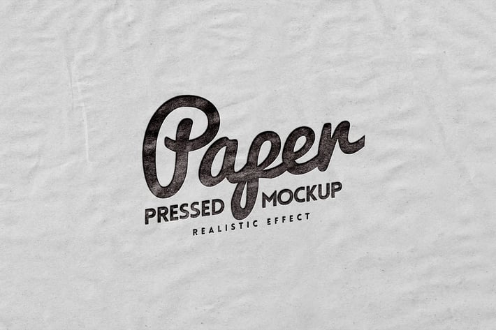 Logo Mockup Paper Pressed