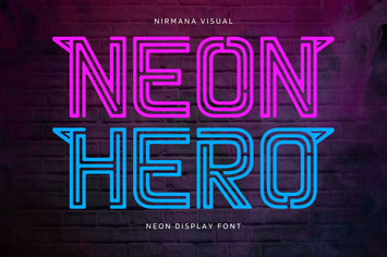 Neon Hero - Retro Neon Font