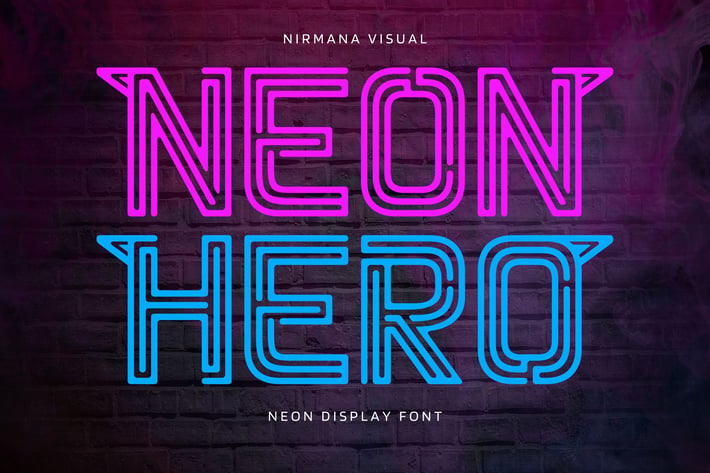 Neon Hero - Retro Neon Font