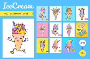 Ice cream characters 