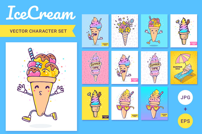 Ice cream characters 