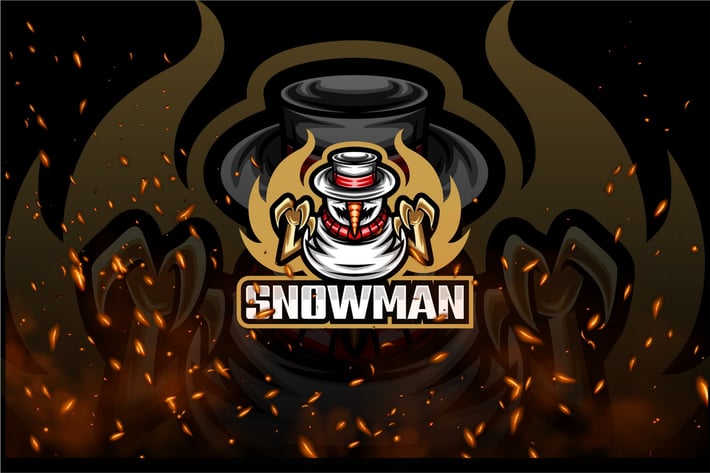 Snowman E-Sport and Sport Logo Template