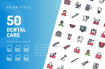 Dental Care Color Icons