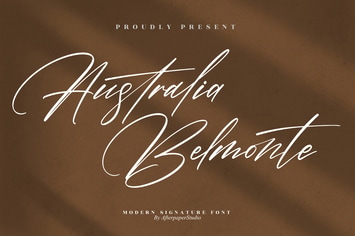 Australia Belmonte Modern Signature Font