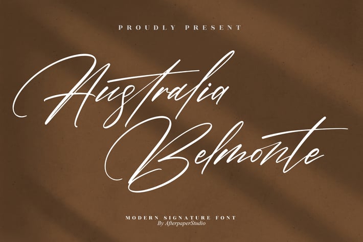 Australia Belmonte Modern Signature Font