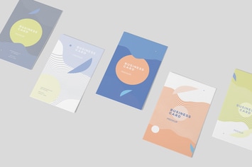 Vertical Business Card Mock-ups
