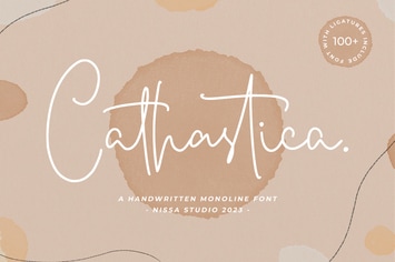 Cathastica - Monoline Font