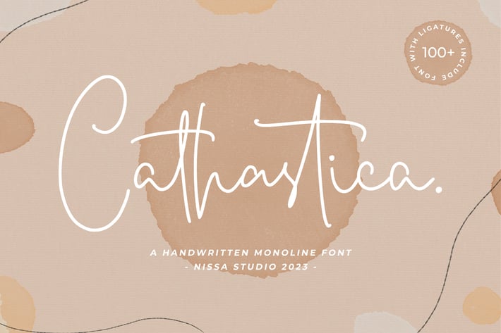 Cathastica - Monoline Font