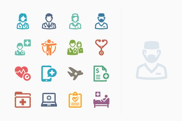 Colored Medical Services Icons Set 2 - Sympa Serie