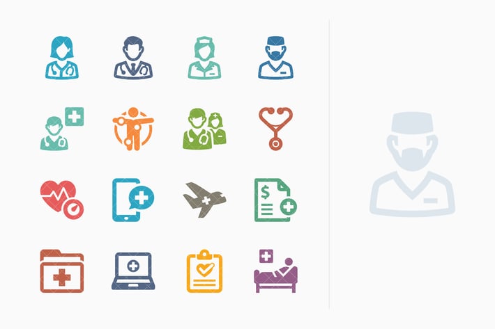 Colored Medical Services Icons Set 2 - Sympa Serie