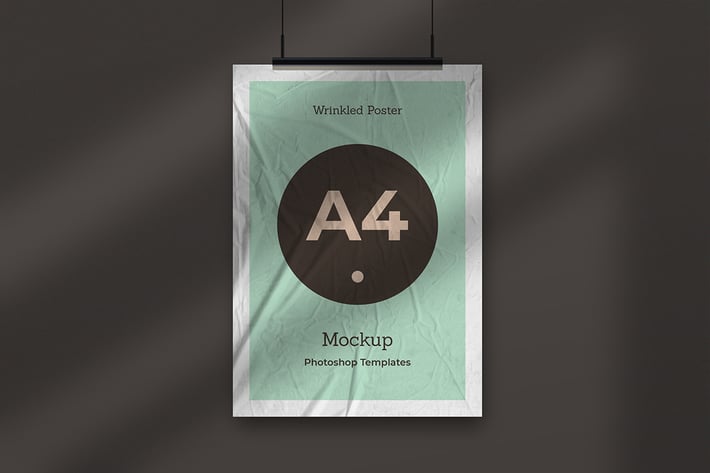 Wrinkled Poster Mockup Vol.3