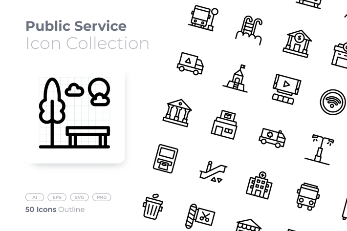 Public Service Outline Icon