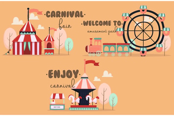 Park with Creative Word Illustration