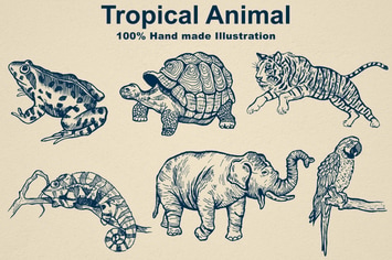 Hand drawn Tropical Animal