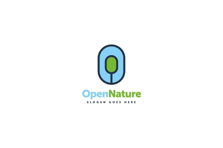 Open Nature Logo O Letter Template