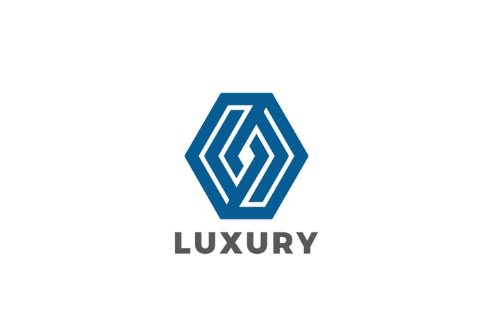 Logo Hexagon Rhombus Luxury Jewelry Corporate