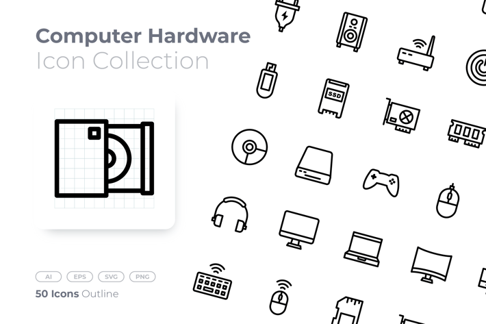 Computer Hardware Gradient Icon