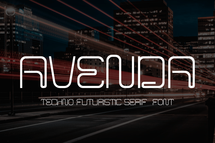 Avenda - Techno Futuristic serif 