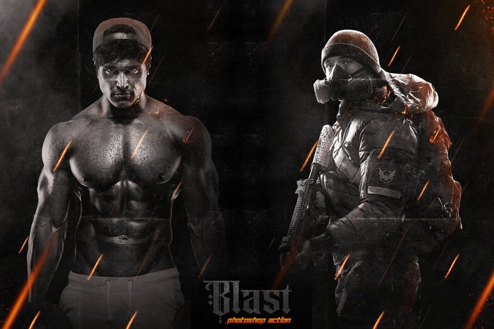 Blast Photoshop Action