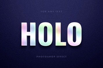 Shiny Holographic Text Effect