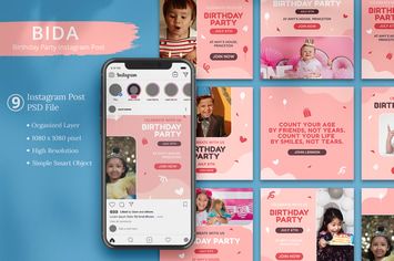 Bida - Birthday Party Instagram Post