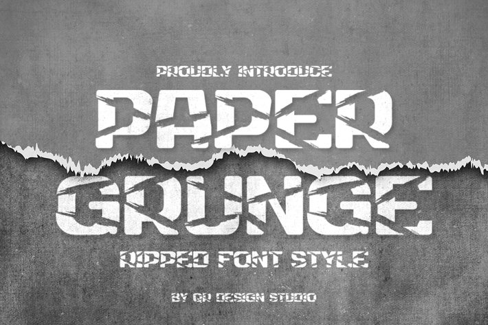 Paper Grunge -  Ripped & Sport Font