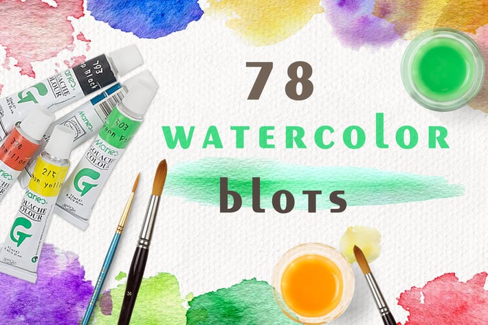 Set of Watercolor Blots
