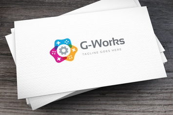 Game Works Logo Template