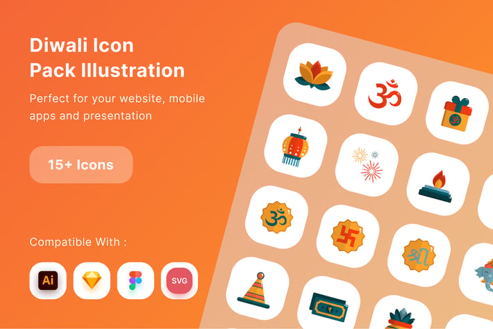 Diwali Icon Pack Illustration